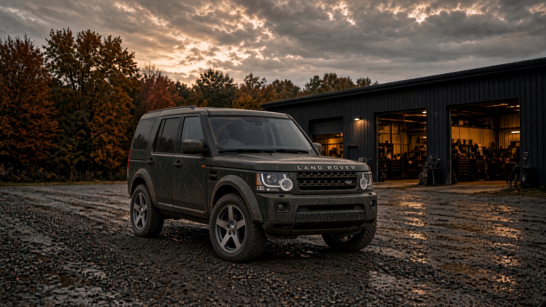 LR4 outside the shop